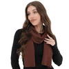Szalik zimowy damski, brązowy, 100% wełniany merino, Jessica