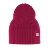 Czapka damska zimowa, wiosenna, amarantowa, 100% wełniana merino, Sophie