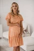 Sukienka ciążowa i do karmienia Lovely Dress brzoskwiniowa krótki rękaw