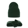 Czapka i szalik damski zimowy komplet, zielony, 100% wełniana merino Melpomena