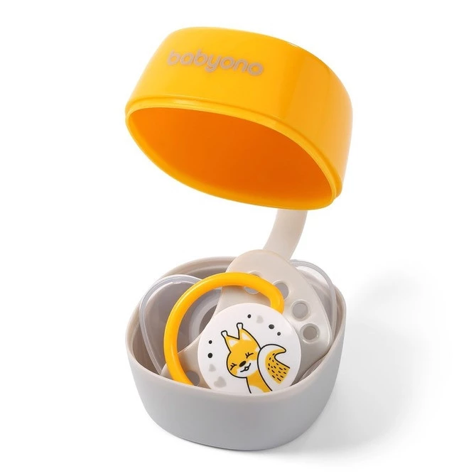 Babyono Pojemnik Na Smoczek Natural Nursing - Żółty