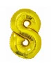 Złoty Balon Smart cyfra "8" -76cm