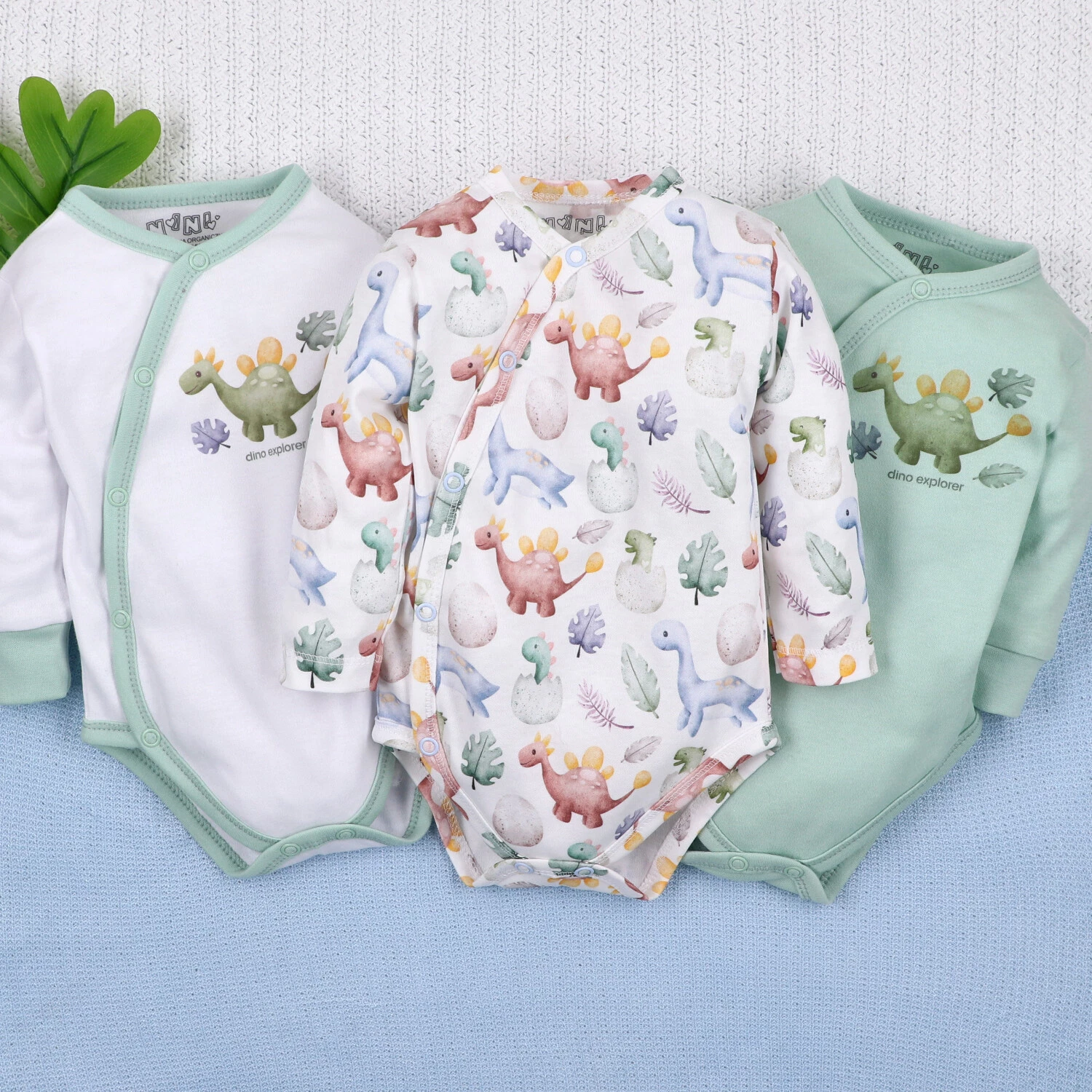 Body kopertowe DINO EXPLORER z bawełny organicznej