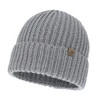 Czapka zimowa męska, jasnoszara, 100% wełniana merino, Berno