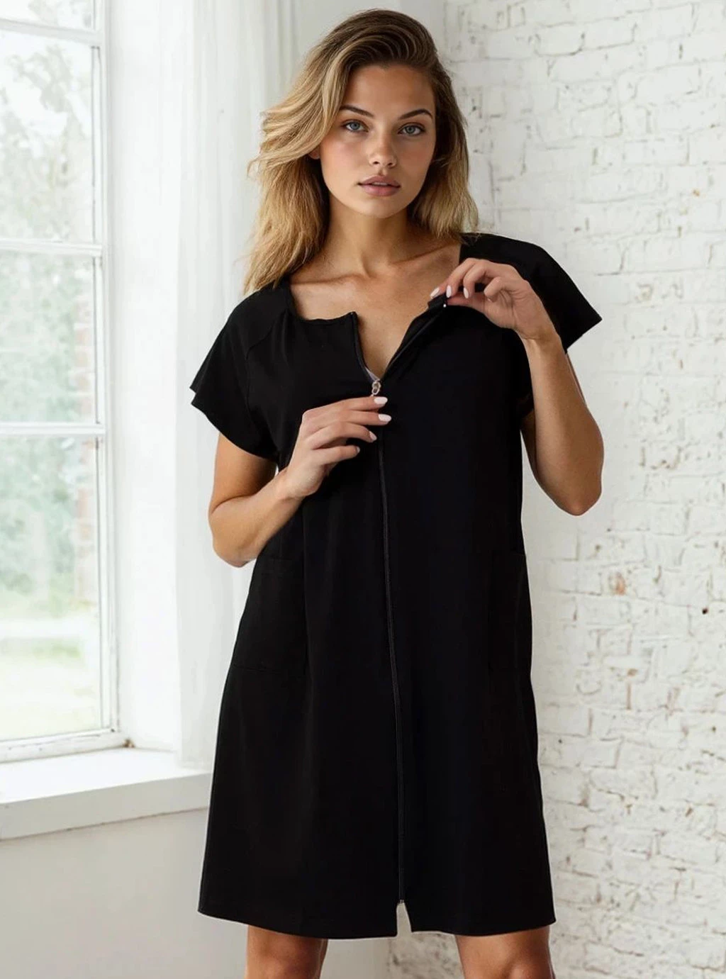 Koszula ciążowa Nina - czarny