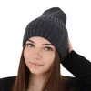 Czapka zimowa damska, szara, 100% wełniana merino Ariga