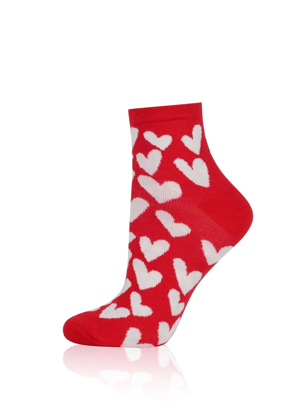 Skarpetki S172Z EVORA zakostki czerwony/ecru