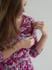 Sukienka ciążowa do karmienia Lovely Dress rękaw 3/4 w kwiatuszki