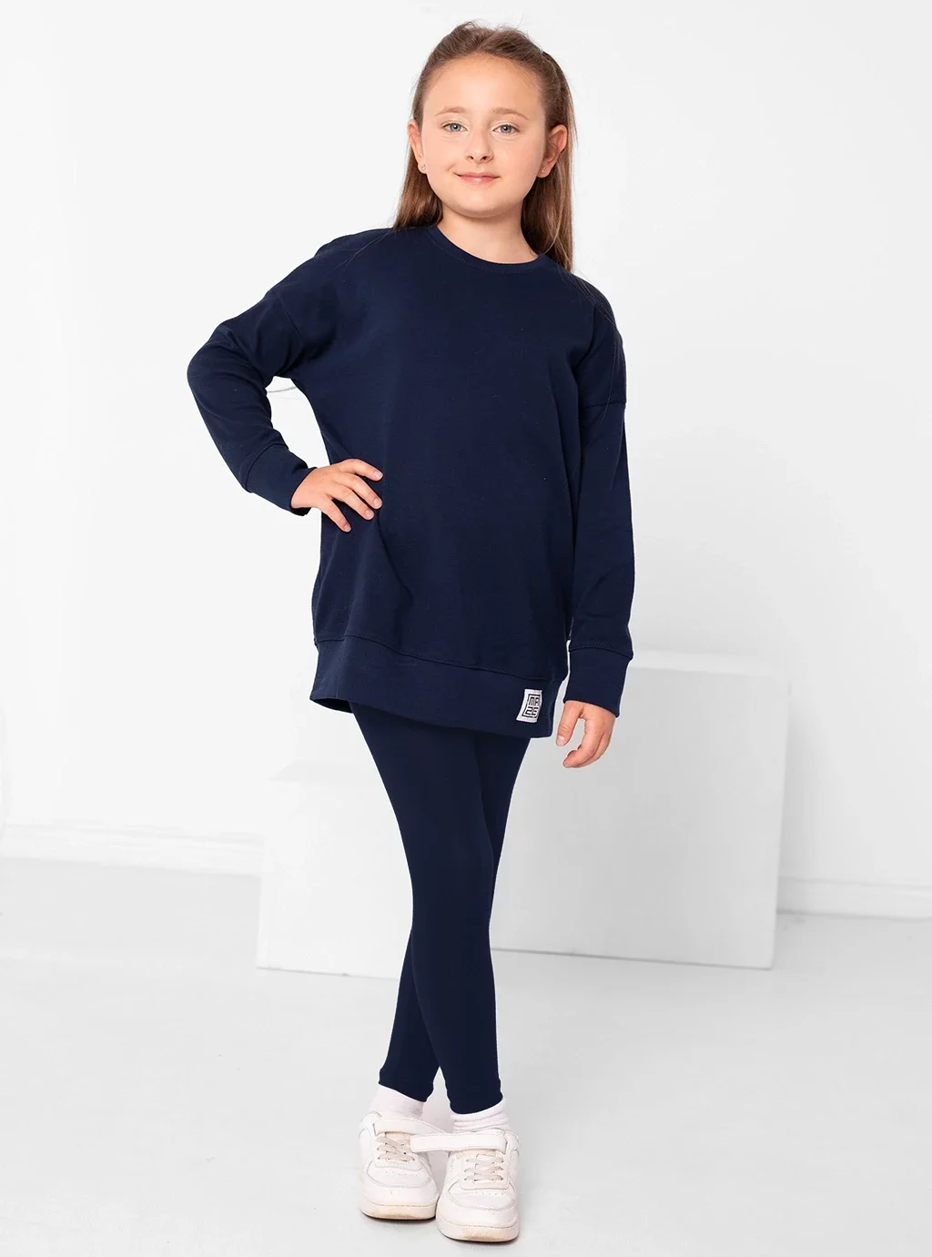 Legginsy Basic Kids - Granatowe