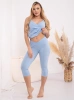 Legginsy Ciążowe Rybaczki Gaja - Baby Blue