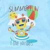 Turkusowy pajac niemowlęcy Summer Robots  z bawełny organicznej dla chłopca