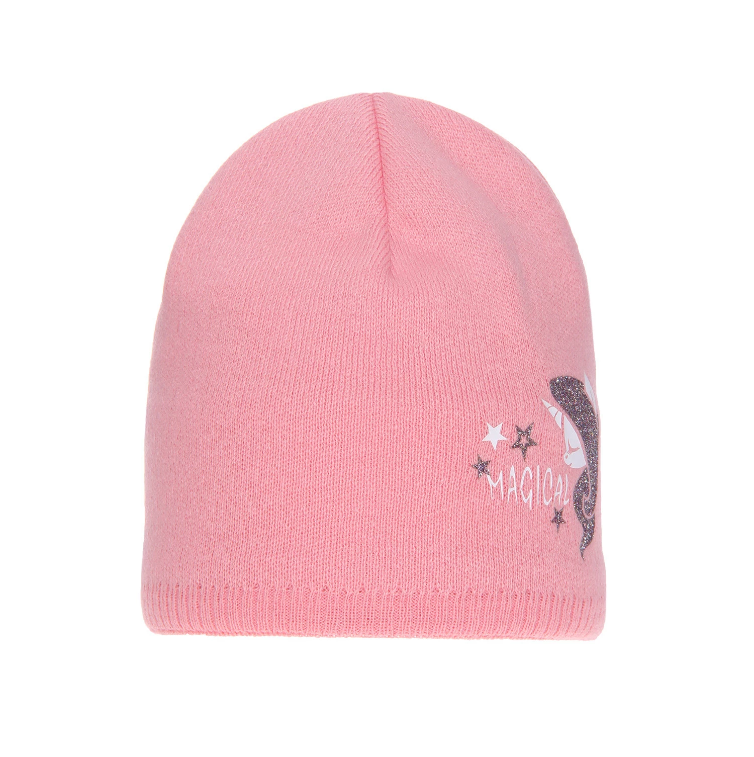 Czapka zimowa dla dziewczynki, różowa, Magical