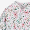 Pajac niemowlęcy Pink flowers z bawełny organicznej dla dziewczynki