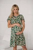 Sukienka ciążowa i do karmienia Lovely Dress zielona krótki rękaw