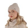 Czapka i szalik damski zimowy komplet, bordowy, 100% wełniany merino Melpomena