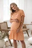 Sukienka ciążowa i do karmienia Lovely Dress brzoskwiniowa krótki rękaw