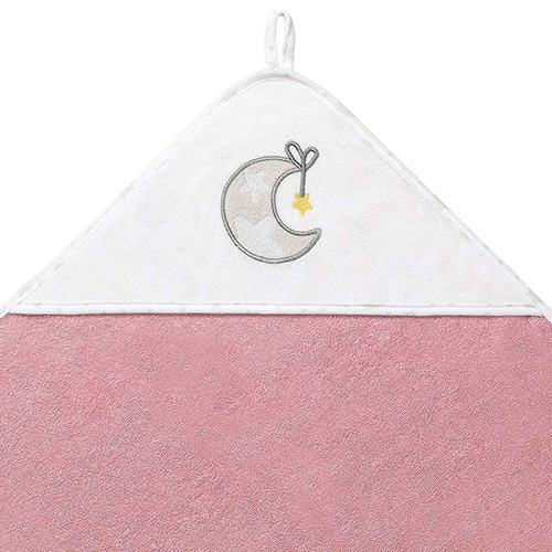Babyono Okrycie Kąpielowe Frotte 85x85 Różowo-Białe