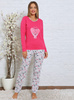 Piżama damska - Love Flaming pink