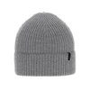 Czapka zimowa męska, szara, 100% wełniana merino, Thorin