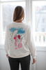 Bluza ciążowa i do karmienia oversize Milk It Easy! śmietankowa z printem