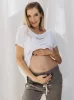 T-SHIRT OH, MAMA! do karmienia z odpinanymi bokami biały