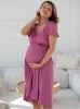 Sukienka ciążowa i do karmienia Lovely Dress Midi krótki rękaw indyjski róż