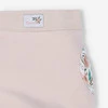 Spodnie dresowe Pink flowers z bawełny organicznej dla dziewczynki - pudrowy róż