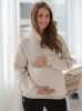 Bluza ciążowa i do karmienia Motherhood oversize latte melange