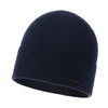 Czapka jesienna, wiosenna męska, granatowa, 100% wełniana merino Fleur