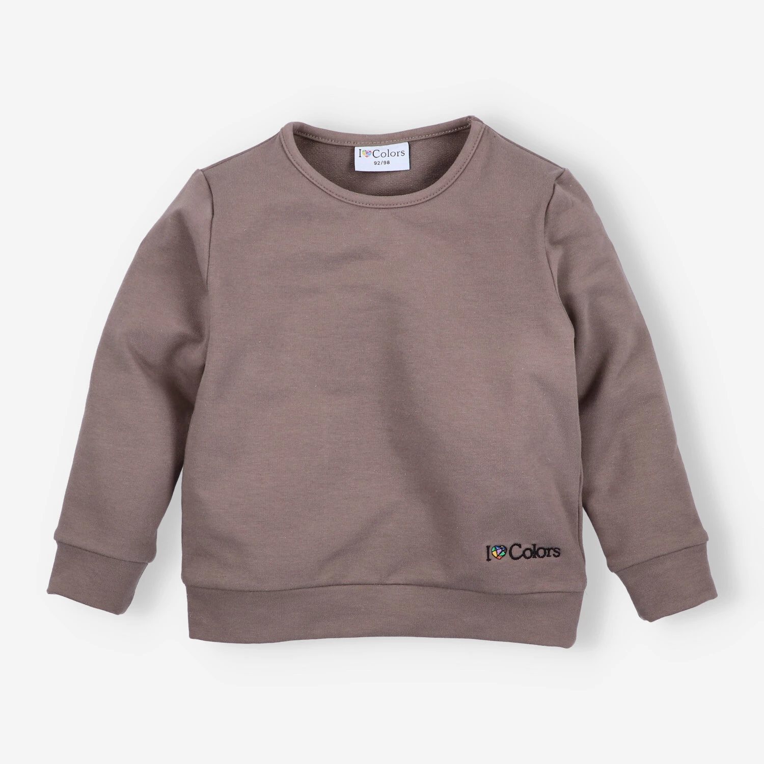 Bluza Dresowa Dziewczęca Z Długim Rękawem Brązowa