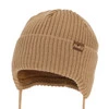 Czapka zimowa dla chłopca, wiązana, z wełną merino, camel Puser