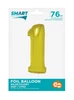 Złoty Balon Smart cyfra "1" -76cm