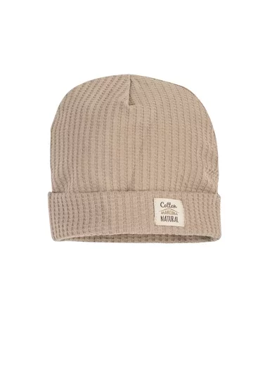 Czapeczka Niemowlęca Natural Waffel - Stone