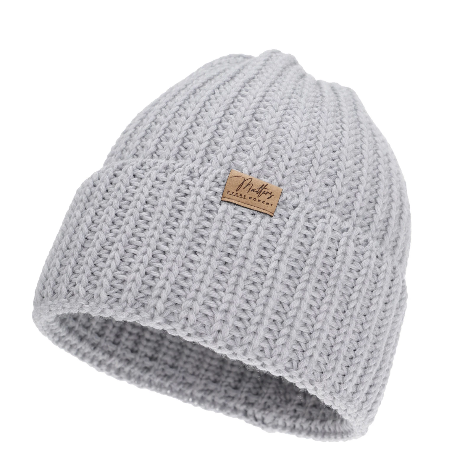 Czapka zimowa damska, szara, 100% wełniana merino Lano