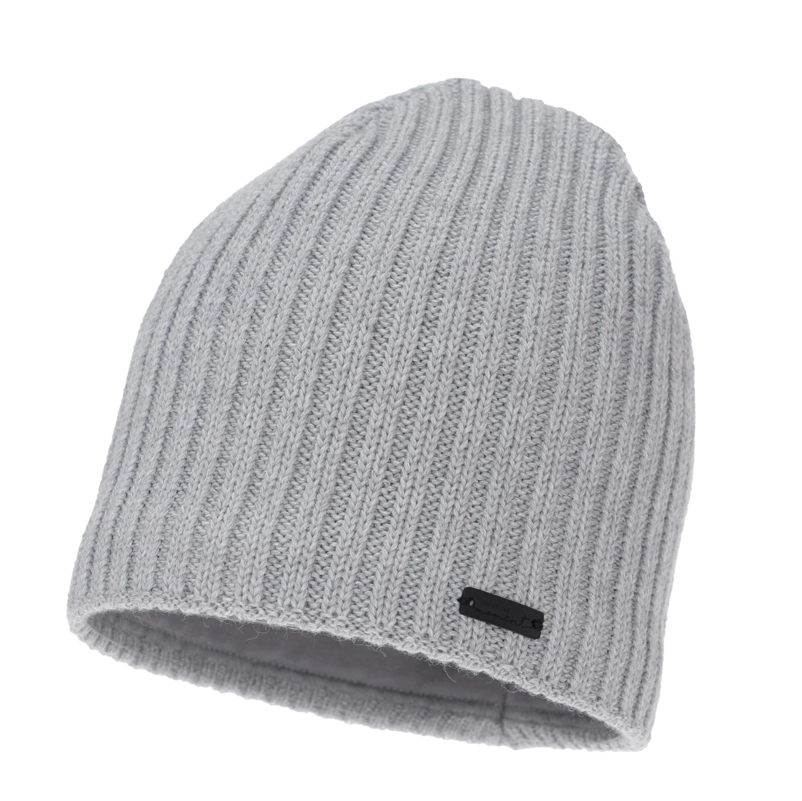 Czapka zimowa damska, szara, z wełną merino Soletta