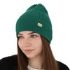 Czapka damska zimowa, wiosenna, zielona, 100% wełniana merino, Sophie