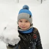 Czapka i komin dla chłopca zimowy komplet, szary, Karson