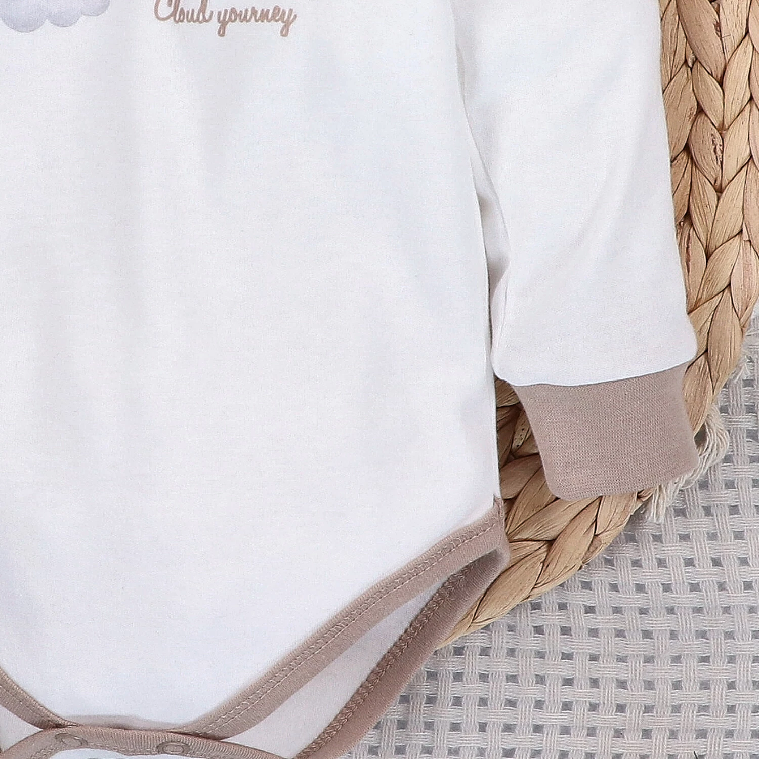 Body Niemowlęce Sky Journey Z Bawełny Organicznej Miś W Samolocie Biały