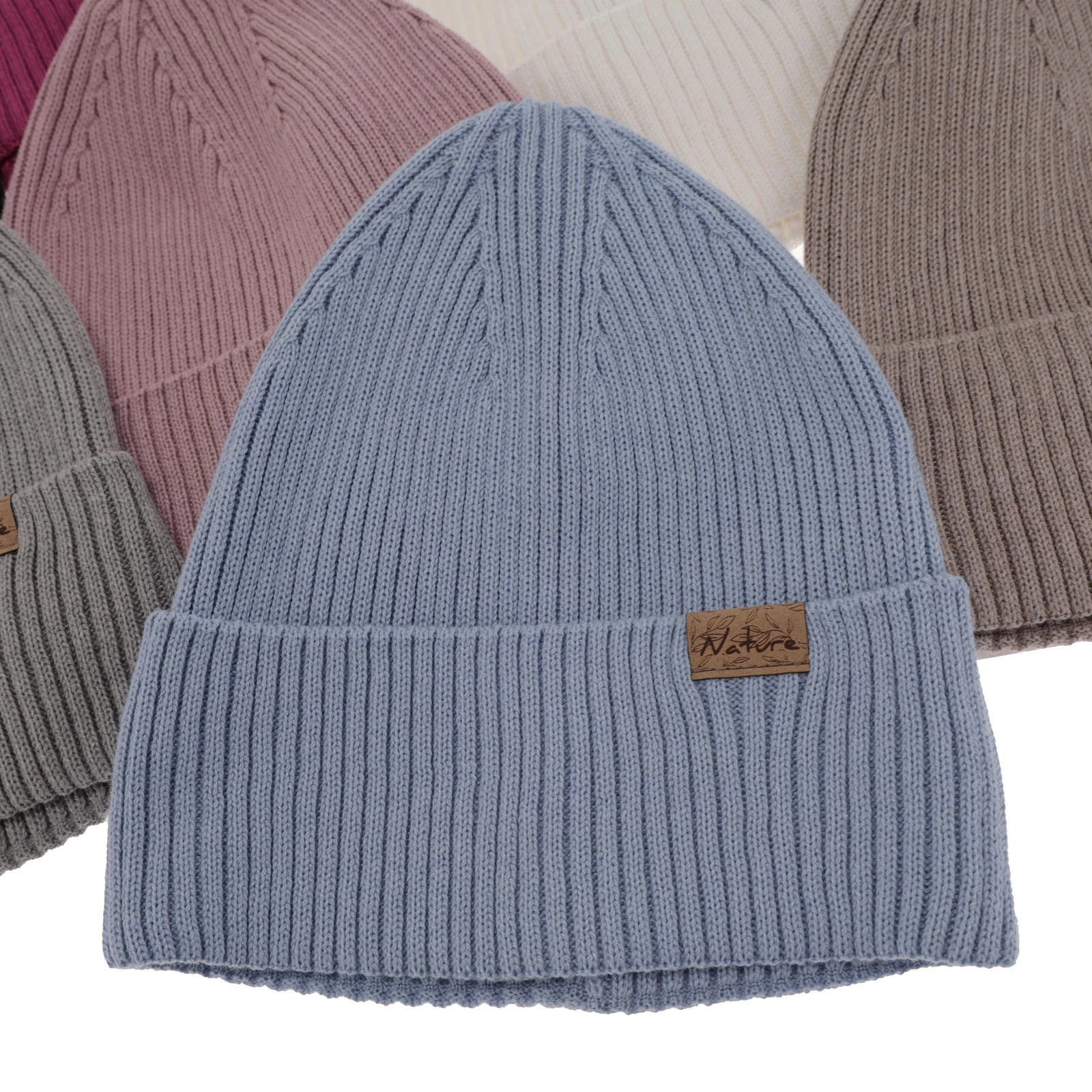 Czapka damska zimowa, wrzosowa, z bawełną, Messina