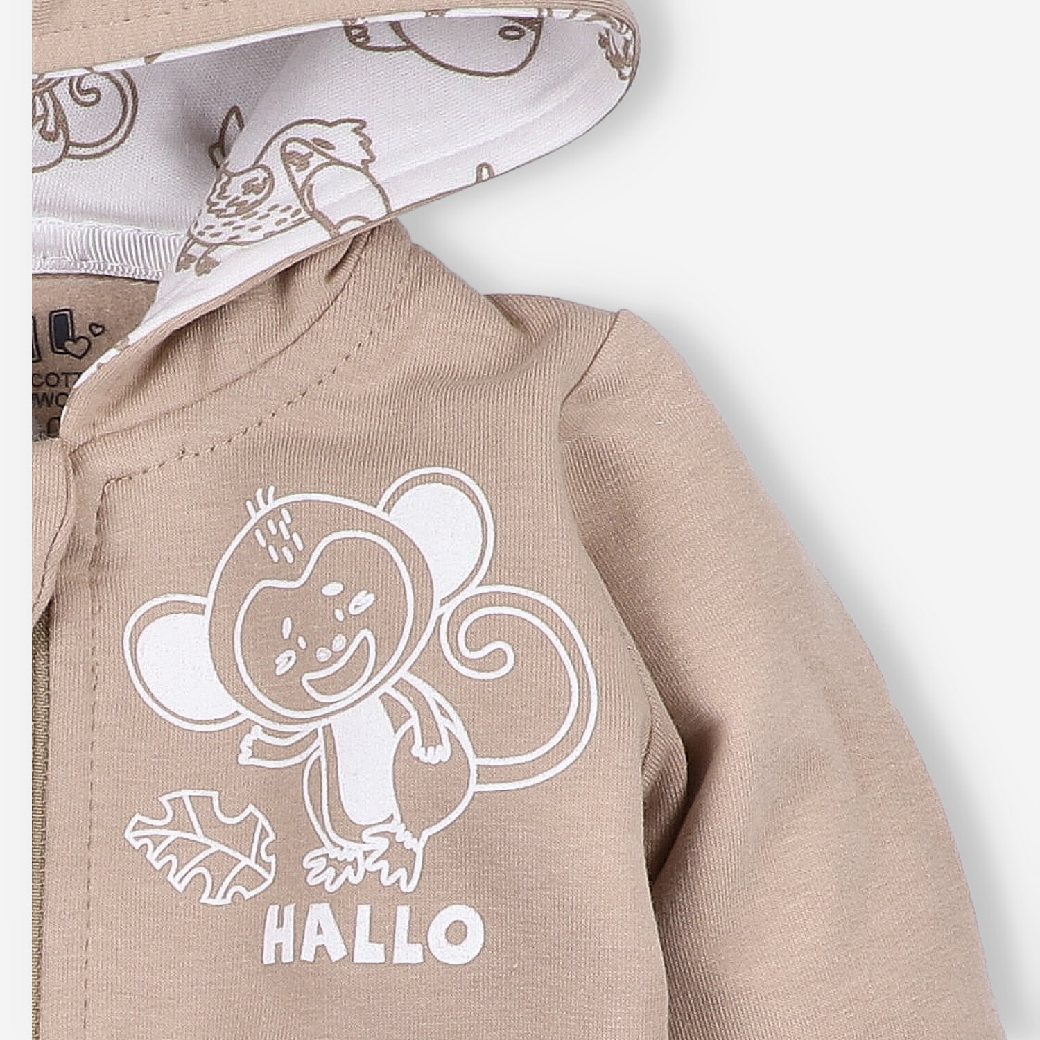 Bluza niemowlęca ZOO z bawełny organicznej dla chłopca