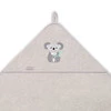 Babyono Okrycie Kąpielowe z Kapturkiem Panda Bambusowe 100x100 - Szare