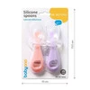 Babyono Łyżeczki Ergonomiczne Dla Dzieci - Koral i Fiolet