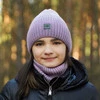 Czapka i komin dla dziewczynki zimowy komplet, różowy, Tasha