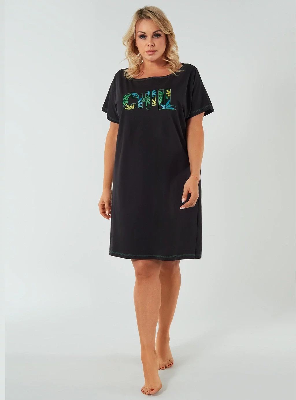 Chill koszula damska krótki rękaw czarny
