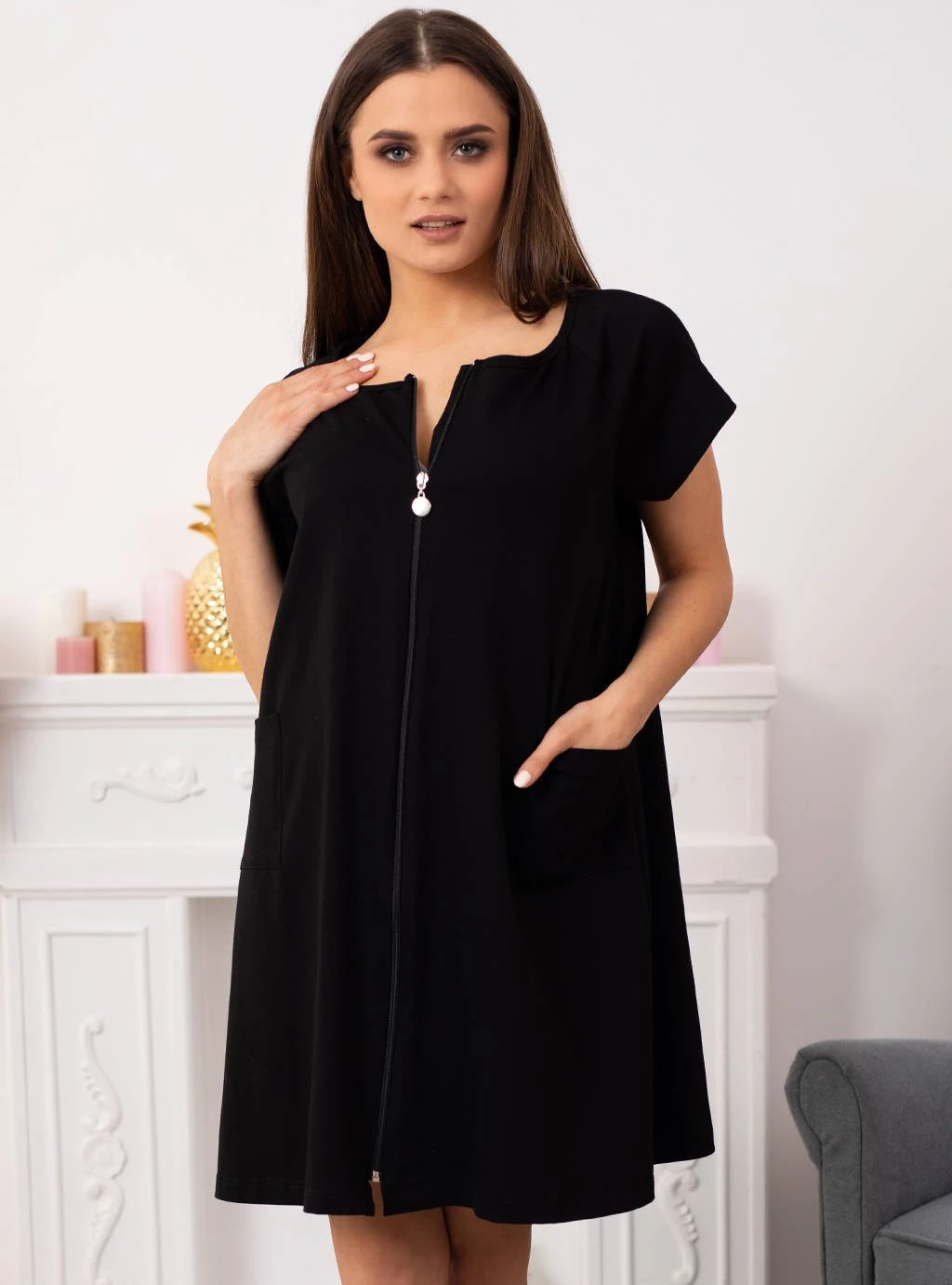 Koszula ciążowa Nina - czarny