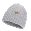 Czapka zimowa damska, szara, 100% wełniana merino Lano