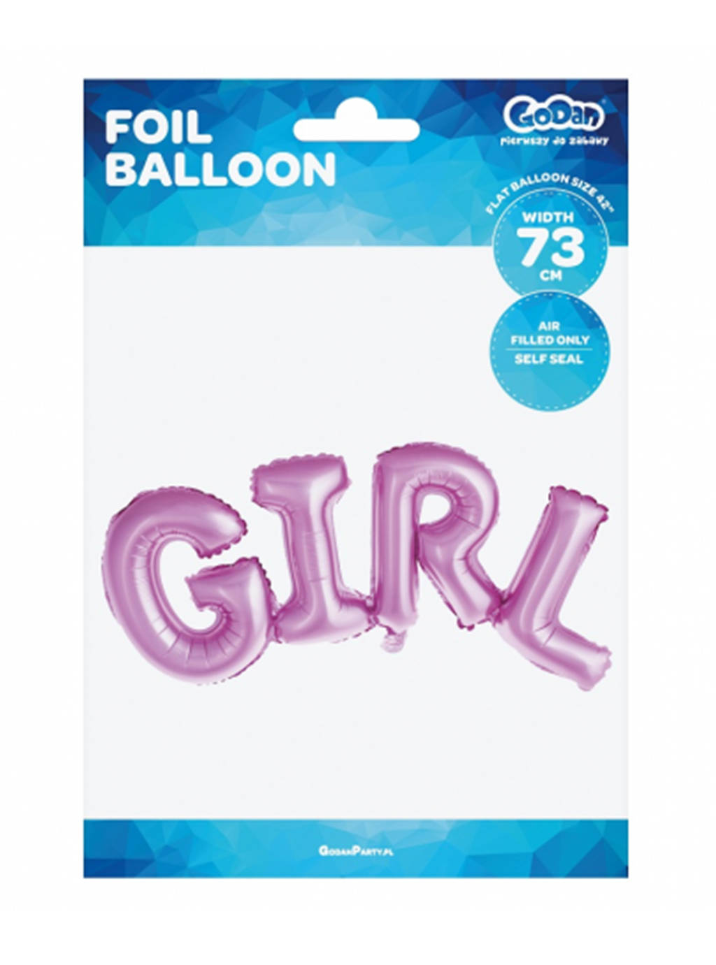 Balon Foliowy Napis GIRL 73cm - różowy
