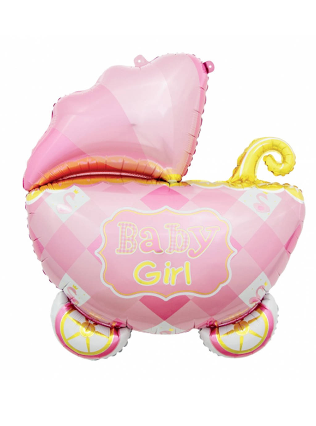 Balon Wózek Baby Girl 60x60cm - różowy