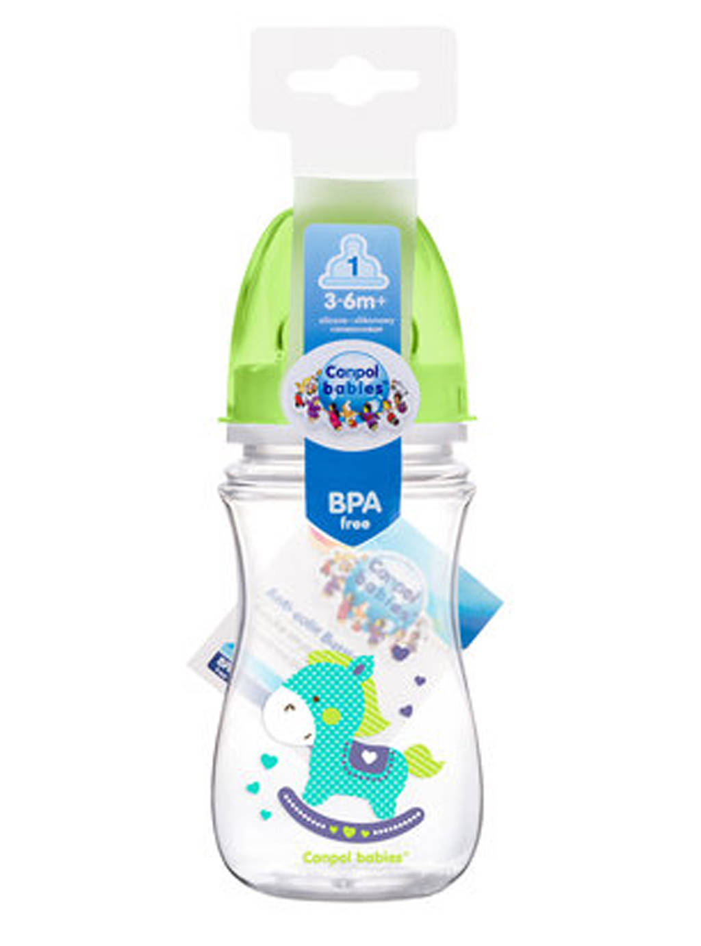 Canpol butelka antykolkowa Toys 240ml - zielona