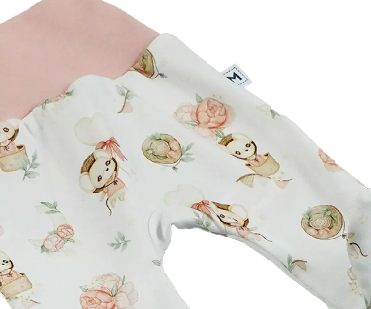 Półśpiochy Niemowlęce Spodenki Little Mouse - Pudrowy Róż